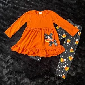 ⚜️2/$20⚜️CANDY CORN & DOTS OUTFIT